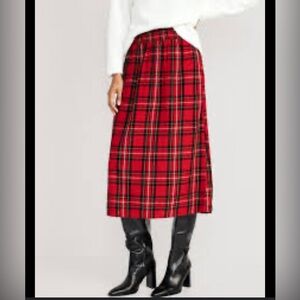 Old Navy Red Checkered Skirt